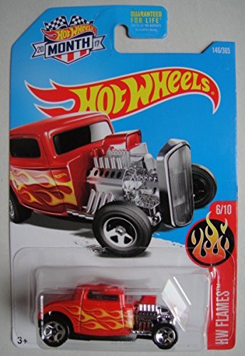 ホットウィール マテル ミニカー Hot Wheels 2017 HW Flames '32 Ford 146/365, Red