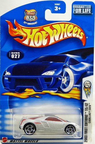 ホットウィール マテル ミニカー Mattel Hot Wheels 2003 First Editions 1:64 Scale Silver Cadillac