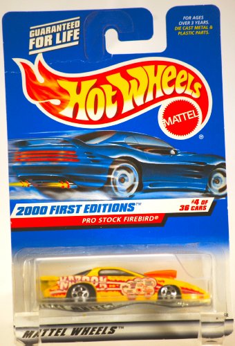 ホットウィール マテル ミニカー 2000 - Mattel / Hot Wheels - Pro Stock Firebird (Yellow) - 2000 F