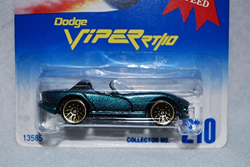 ホットウィール マテル ミニカー Hot Wheels Green Metalflake Dodge Viper RT/10 #210 Gold Medal Gol