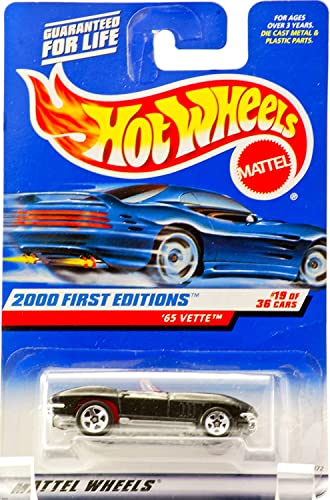 ホットウィール マテル ミニカー Hot Wheels 2000 - Mattel 65 Vette Convertible - Metallic Black -