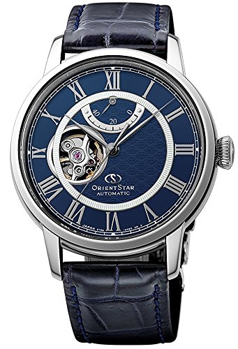 腕時計 オリエント メンズ Orient Star Open Heart Power Reserve Roman Automatic Blue Watch RE-HH0002L