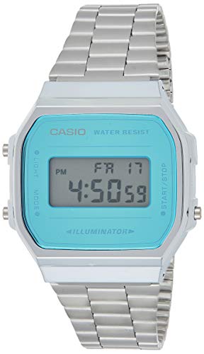 腕時計 カシオ メンズ Casio A168WEM-2 Men's Youth Collection Mirror Dial Alarm Chronograph Illuminator