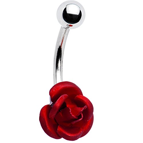 ボディキャンディー ボディピアス アメリカ Body Candy Women's Stainless Steel Single Red Rose