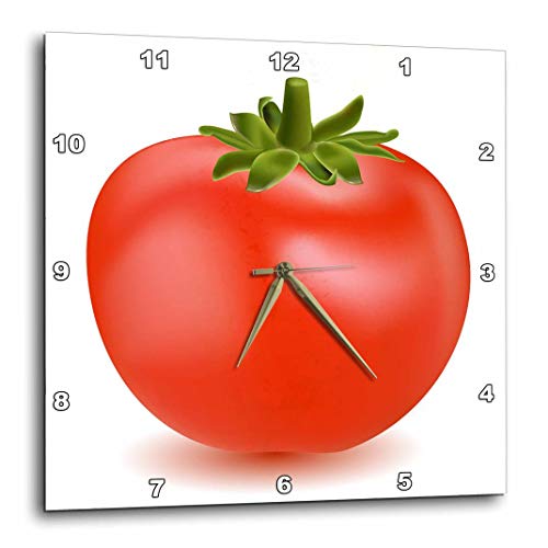 壁掛け時計 インテリア 海外モデル 3dRose DPP_158639_1 a Tomato Graphic Wall Clock, 10 by 10-Inch
