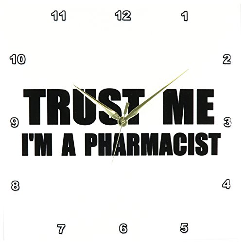 壁掛け時計 インテリア 海外モデル 3dRose DPP_195643_2 Trust Me Im a Pharmacist Pharmacy Work Hum