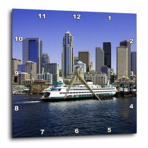 壁掛け時計 インテリア 海外モデル 3dRose dpp_14266_2 Seattle Ferry-Wall Clock, 13 by 13-Inch