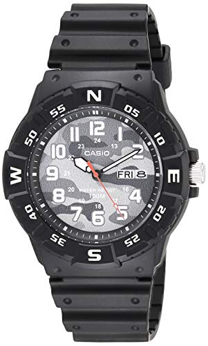 腕時計 カシオ メンズ Casio Men's Analog Quartz Watch with Resin Strap, Black, 24.77 (Model: MRW220HCM