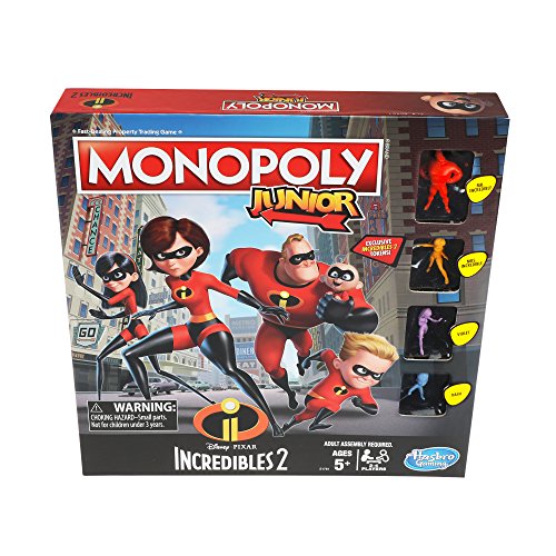 ボードゲーム 英語 アメリカ Hasbro Gaming Monopoly Junior Game: Disney/Pixar Incredibles 2 Edition