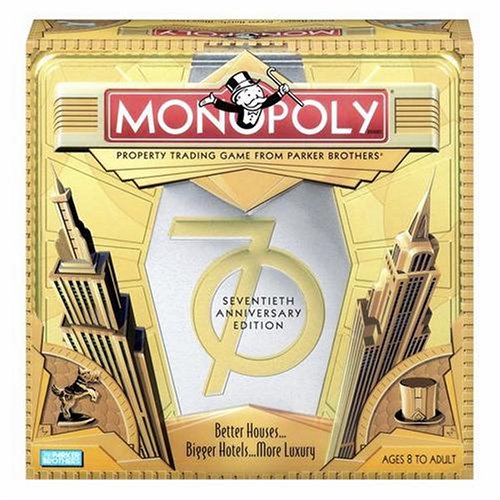 ボードゲーム 英語 アメリカ Hasbro Monopoly Game 70th Anniversary Edition
