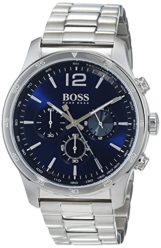 腕時計 ヒューゴボス 高級メンズ Hugo Boss The Professional Blue Dial Stainless Steel Men's Watch