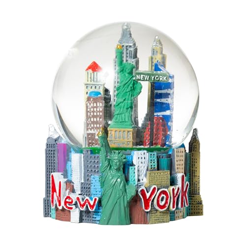 スノーグローブ 雪 置物 New York City Statue of Liberty Multicolored 80mm Souvenir Water Snow Globe