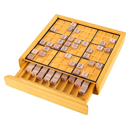 ボードゲーム 英語 アメリカ Hey! Play! Wood Sudoku Board Game Set- Complete Set with Number Tiles,