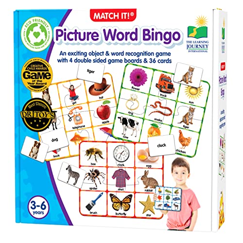 ボードゲーム 英語 アメリカ The Learning Journey: Match It! Bingo - Picture Word - Reading Game for