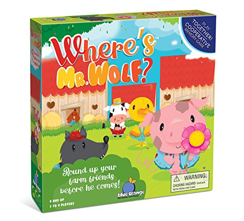 ボードゲーム 英語 アメリカ BLUE ORANGE GAMES Where's Mr Wolf? Cooperative Kids Game