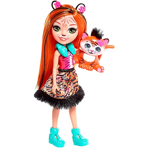 エンチャンティマルズ 人形 ドール Mattel ENCHANTIMALS TANZIE Tiger Doll & TUFT Figure