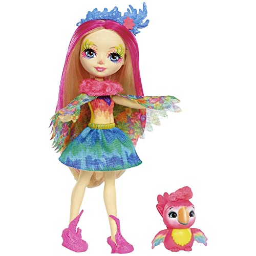 エンチャンティマルズ 人形 ドール Enchantimals Peeki Parrot Doll and Sheeny Animal Figure