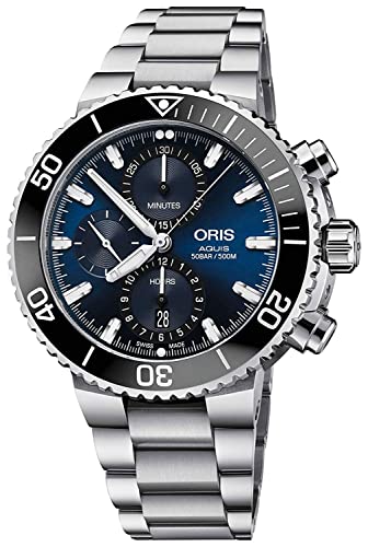 腕時計 オリス メンズ Oris Aquis Chronograph Automatic Blue Dial Men's Watch 01 774 7743 4155-07 8 24