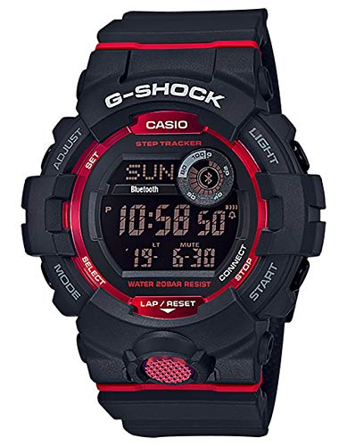 腕時計 カシオ メンズ Casio G-Shock Men's GBD800-1 Bluetooth G-Squad Digital Watch, Black/Red (BLKRED/