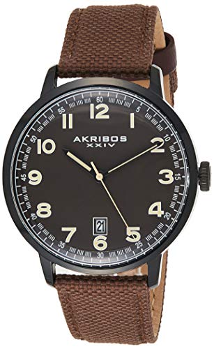 腕時計 アクリボスXXIV メンズ Akribos XXIV Men's Canvas Classic Watch - Clear Arabic Numeral Markers