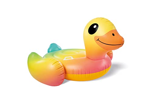 フロート プール 水遊び Intex Yellow Duck Inflatable Ride-On, 58 X 58 X 32, for Ages 14+