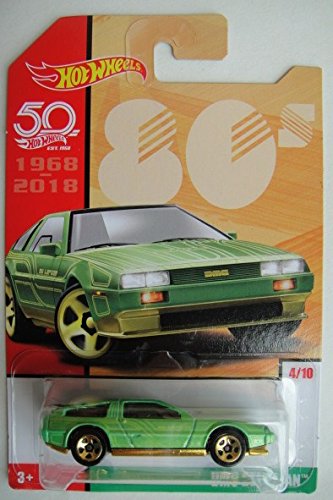 ホットウィール マテル ミニカー Hot Wheels 80s, Green DMC Delorean 4/10 50TH Anniversary