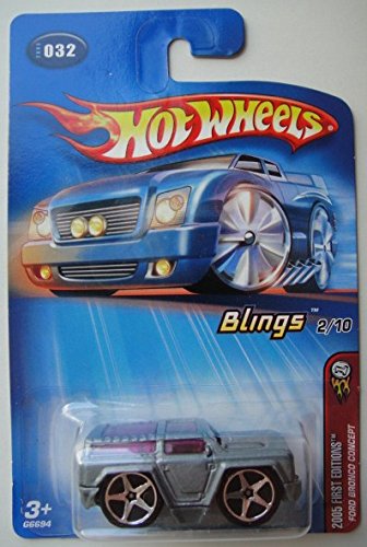 ホットウィール マテル ミニカー Hot Wheels 2005 First Editions BLINGS 2/10, Gray Ford Bronco Conc