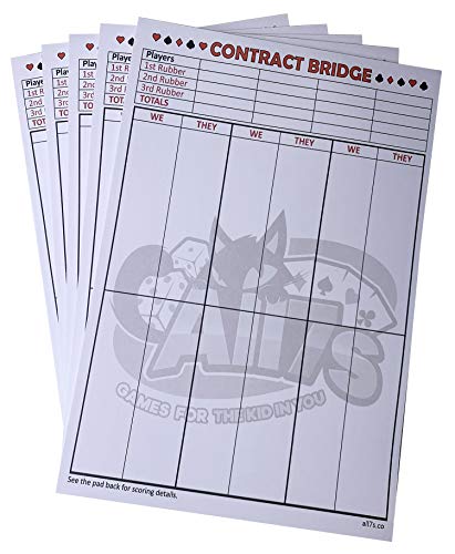 海外カードゲーム 英語 アメリカ Premium Contract Bridge Score Pad with Game Instructions, Set of