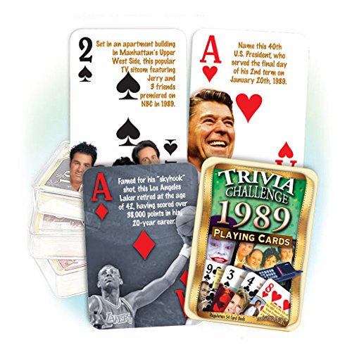 海外カードゲーム 英語 アメリカ Flickback Media, Inc. 1989 Trivia Playing Cards: Happy 30th Birth