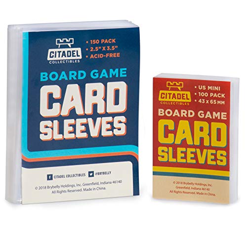 海外カードゲーム 英語 アメリカ 150 Standard Card Sleeves (2.5 x 3.5) Plus 100 Mini Sleeves (43
