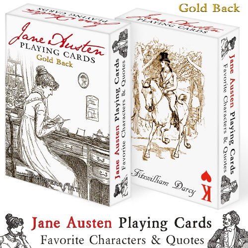 海外カードゲーム 英語 アメリカ Jane Austen Playing Cards Gold Back