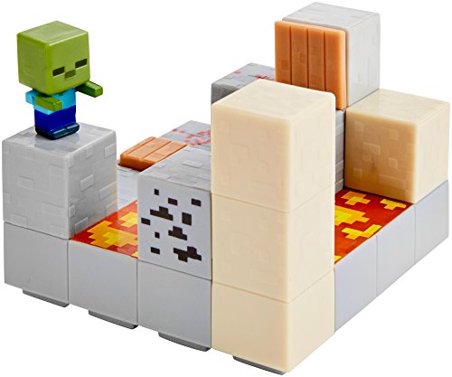 マインクラフト マイクラ mojang Mattel Minecraft Mini Figure Piston Push Environment Set