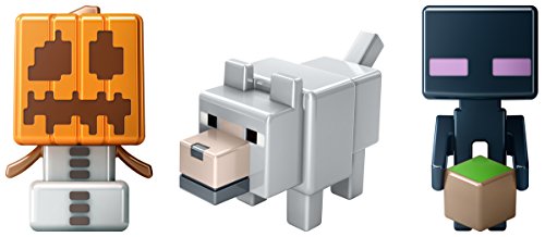 マインクラフト マイクラ mojang Minecraft Collectible Figures Wolf, Enderman & Snow Golem 3-Pack, Se