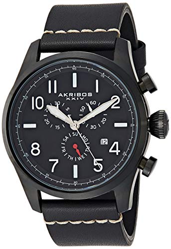 腕時計 アクリボスXXIV メンズ Akribos XXIV Men's Ultimate Chronograph Black Watch - 3 Multifunction