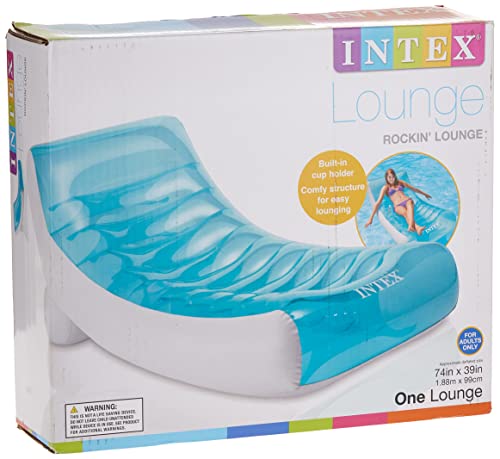フロート プール 水遊び Intex Rockin' Inflatable Lounge, 74 X 39
