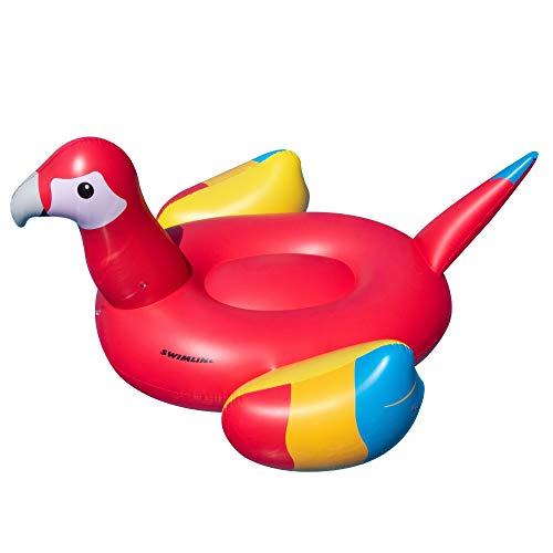 フロート プール 水遊び SWIMLINE ORIGINAL 90629 Giant Inflatable Parrot Pool Float Floatie Ride-On Lo