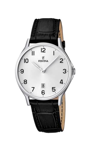 フェスティナ Festina クラシックストラップウォッチ メンズ腕時計 レザーストラップ ケース39?o