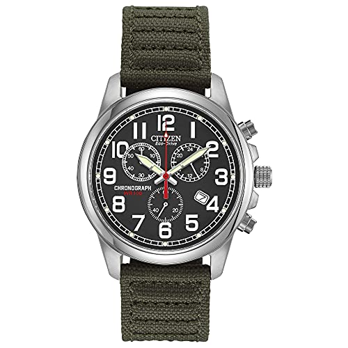 腕時計 シチズン 逆輸入 Citizen Eco-Drive Garrison Quartz Men's Watch, Stainless Steel with Nylon str