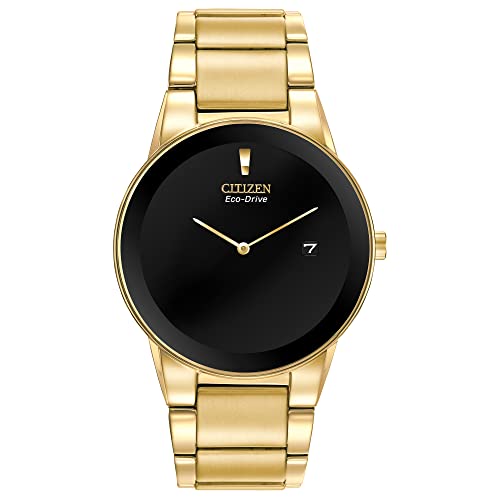 腕時計 シチズン 逆輸入 Citizen Men's Eco-Drive Modern Axiom Watch in Gold-tone Stainless Steel, Blac