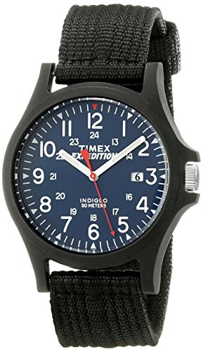 腕時計 タイメックス メンズ Timex Men's TW4999900 Expedition Acadia Blue/Black Nylon Strap Watch