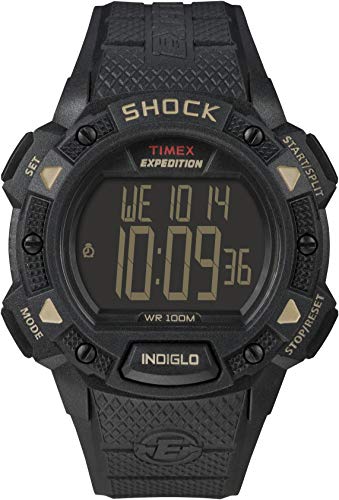 腕時計 タイメックス メンズ Timex Men's T49896 Expedition Base Shock Blackout Resin Strap Watch