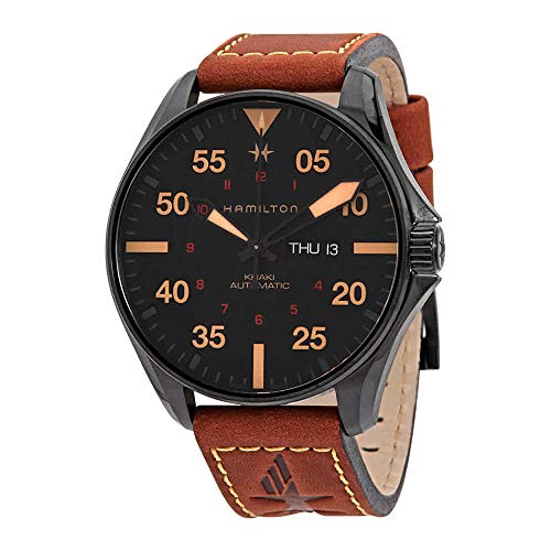 腕時計 ハミルトン メンズ Hamilton Khaki Pilot Automatic Black Dial Men's Watch H64705531