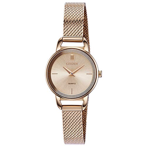 腕時計 シチズン 逆輸入 Citizen Quartz Womens Watch, Stainless Steel, Classic, Rose Gold-Tone (Model: