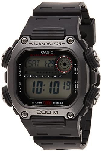 腕時計 カシオ レディース Casio 10 Year Battery Quartz Watch with Resin Strap, Black, 27.2 (Model: D