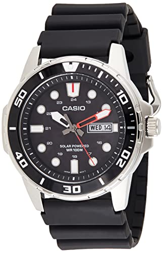 腕時計 カシオ メンズ Casio Men's Stainless Steel Quartz Resin Strap, Black, 22 Casual Watch (Model: M