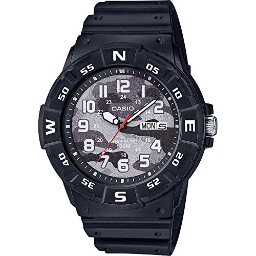 腕時計 カシオ メンズ Casio Mens Analogue Quartz Watch with Resin Strap MRW-220HCM-1BVEF,Black