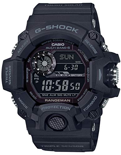 腕時計 カシオ メンズ Casio mens Tactical Rangeman G-Shock Solar Atomic Watch, Black/Black, GW9400-1B