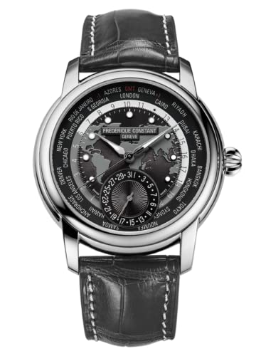 腕時計 フレデリックコンスタント メンズ Frederique Constant Classic Wolrdtimer Automatic Grey