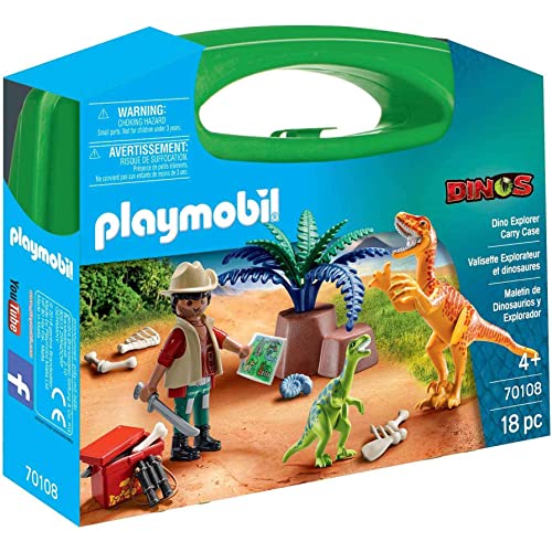 プレイモービル ブロック 組み立て Playmobil Dino Explorer Carry Case