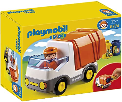 プレイモービル ブロック 組み立て Playmobil 1.2.3 Recycling Truck